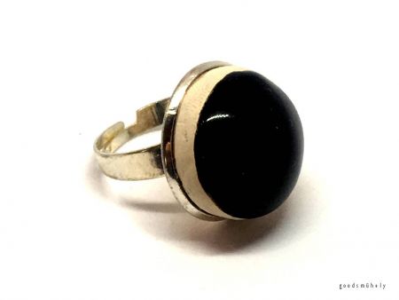 goods mhely handmade black fekete kermia gyr ring